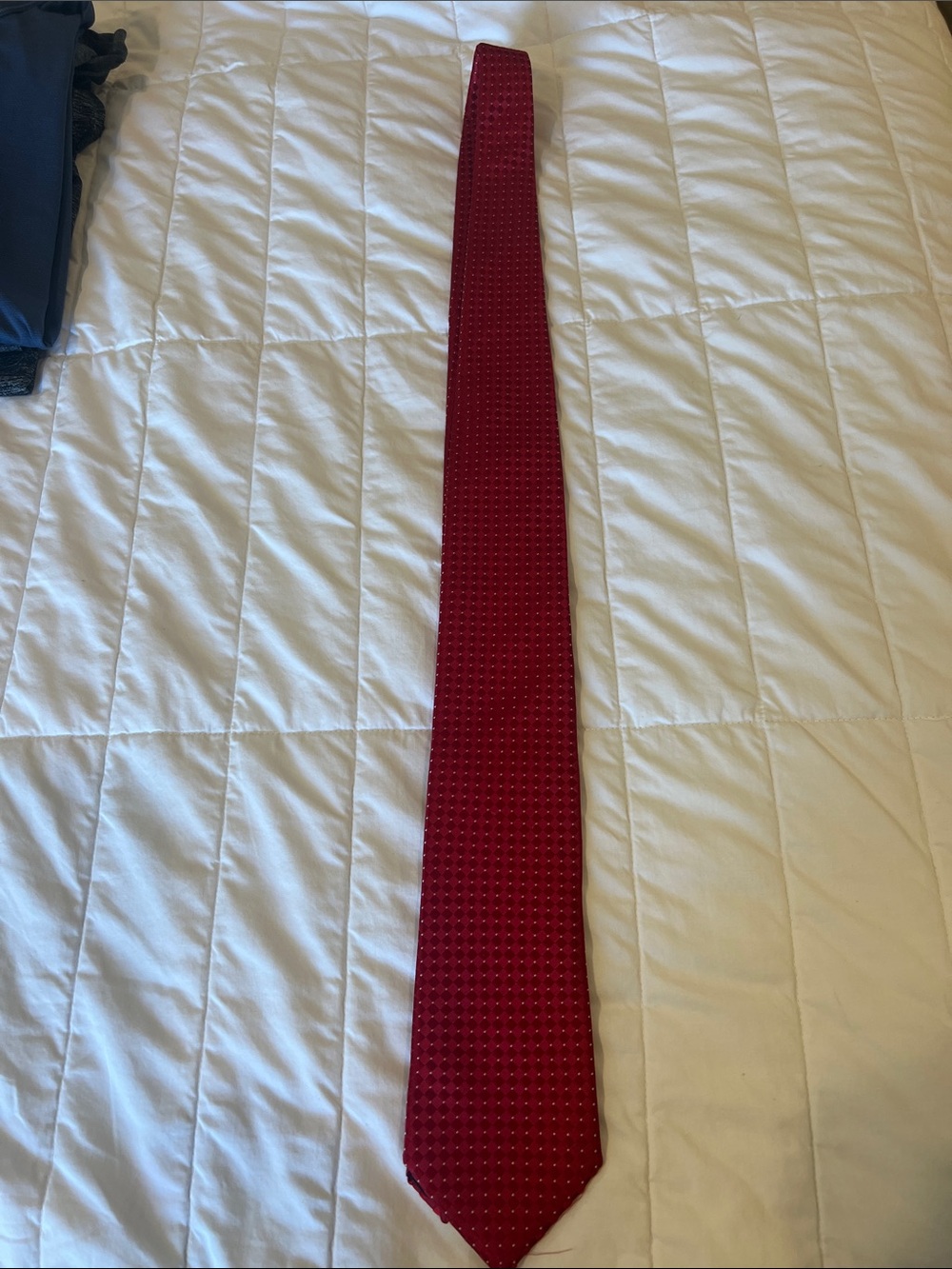 Donald Trump-signature collection-mens Red Dotted Silk Tie